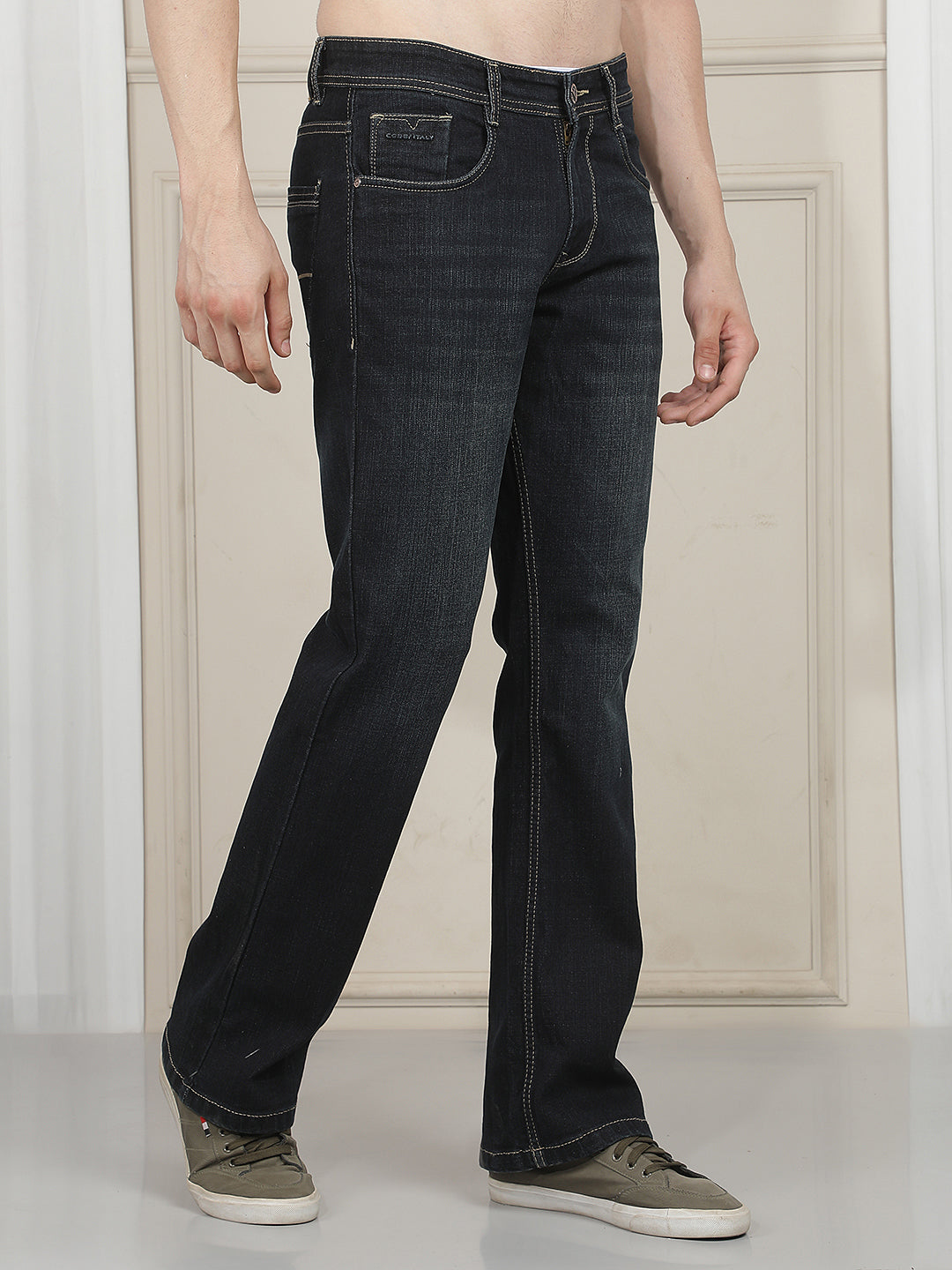 brown boot cut premium jeans
