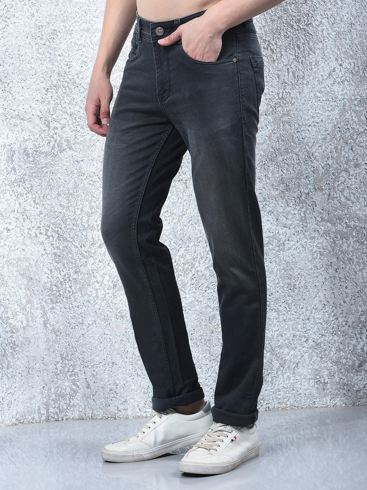 cobb dark grey narrow-fit premium jeans