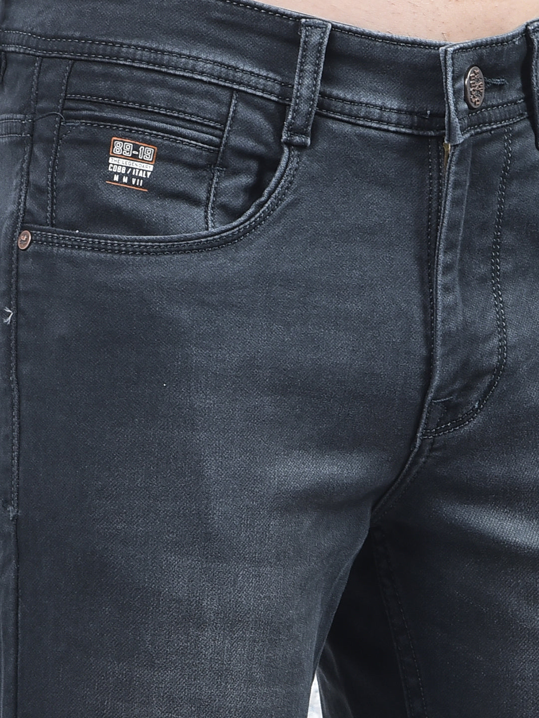 cobb dark grey narrow-fit premium jeans