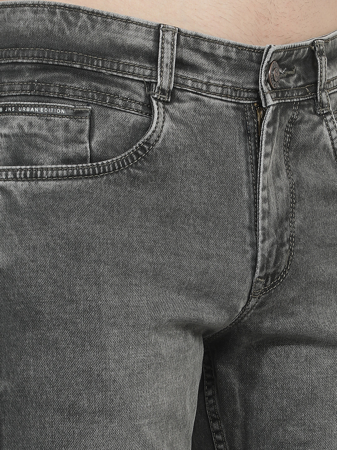grey straight-fit premium jeans