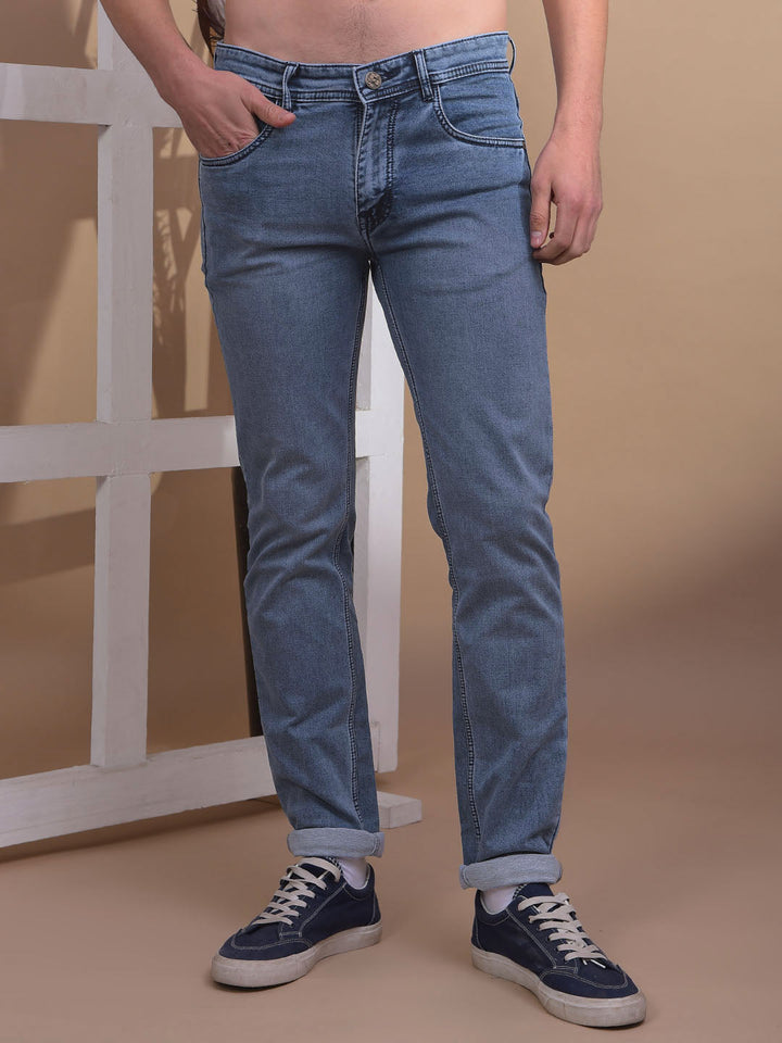 cobb medium blue narrow-fit premium jeans