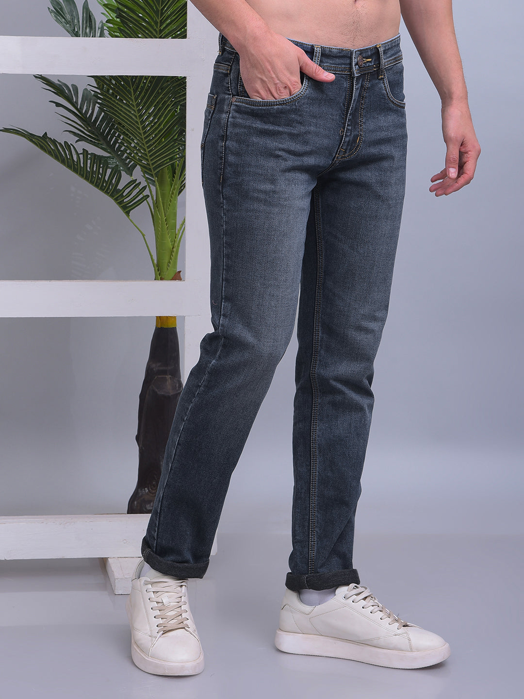 COBB NAVY NARROW-FIT PREMIUM JEANS