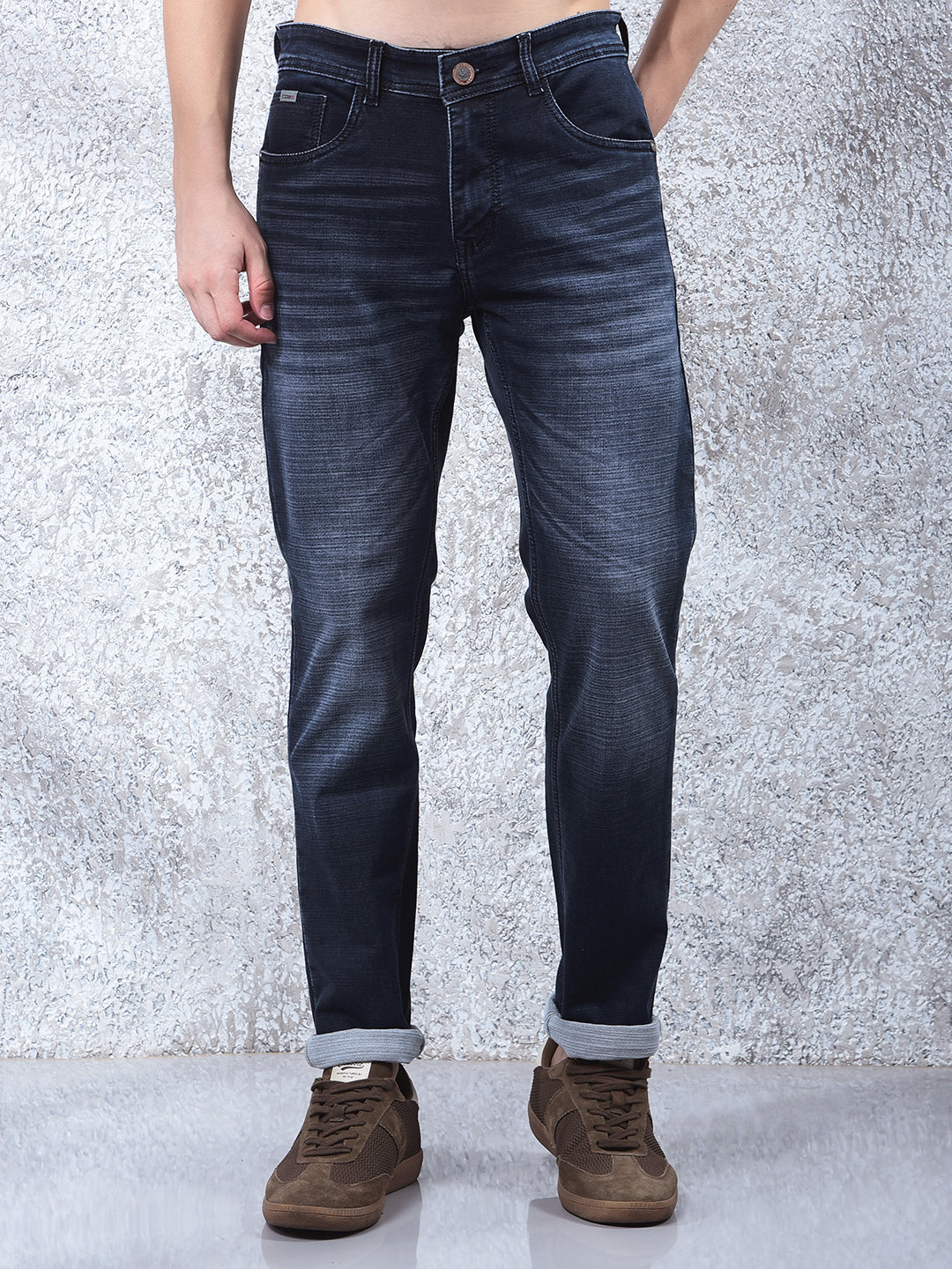 cobb dark grey narrow-fit premium jeans