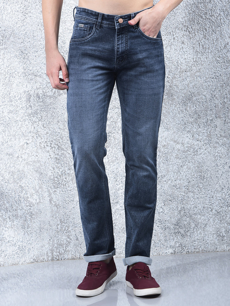 cobb denim blue narrow-fit premium jeans