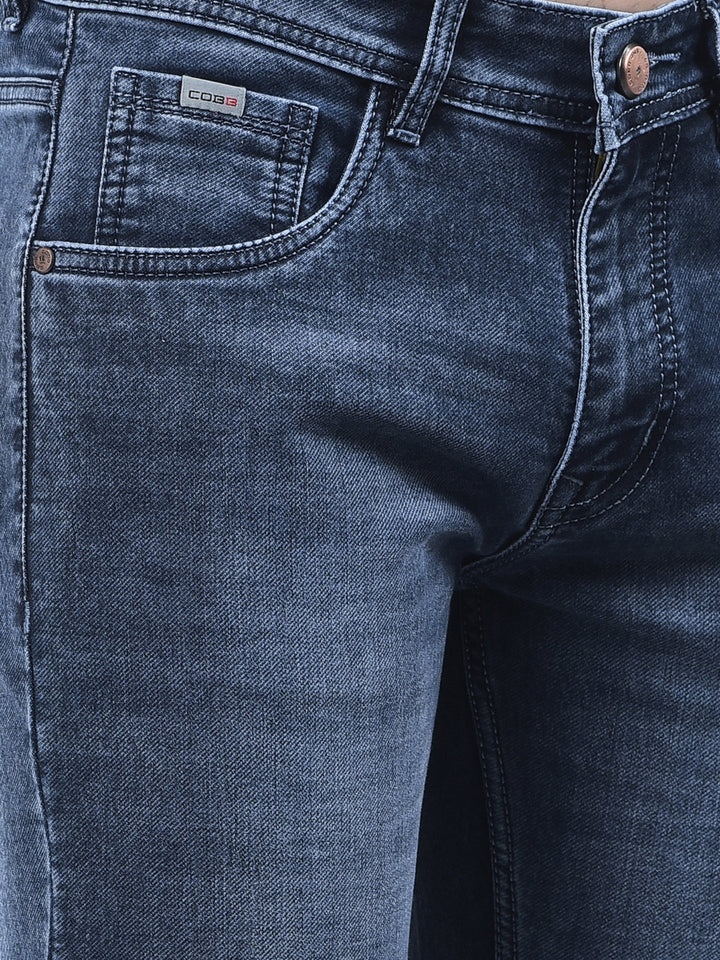 cobb denim blue narrow-fit premium jeans