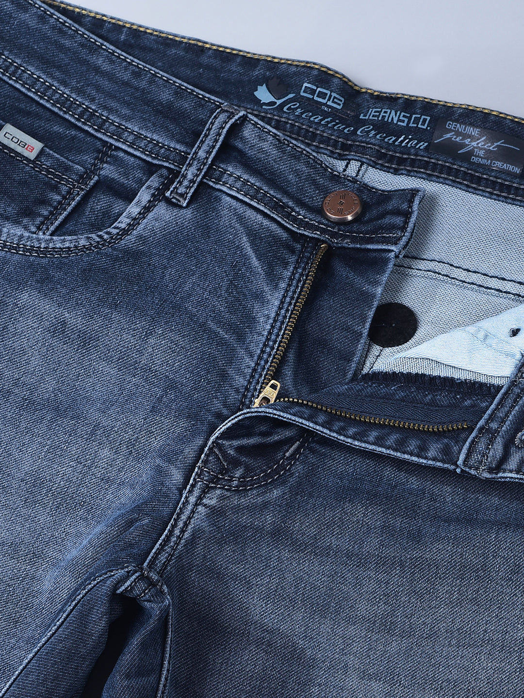cobb dark blue narrow-fit premium jeans