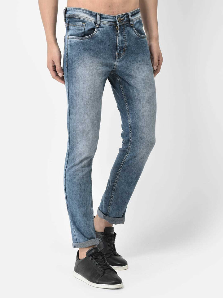 Cobb Blue Narrow Fit Jeans Blue