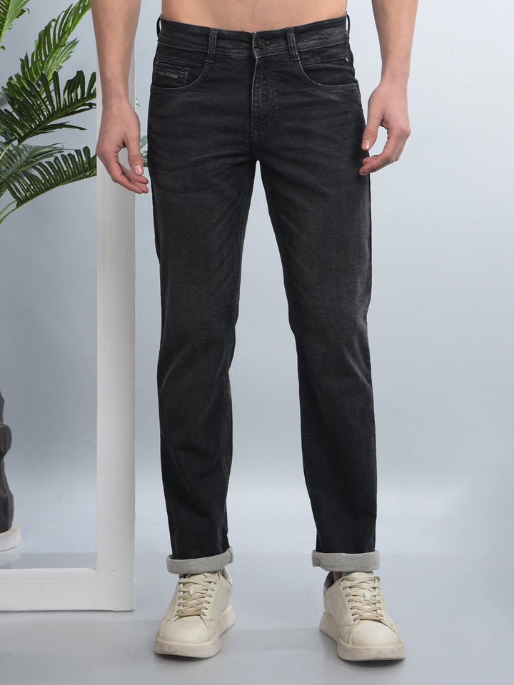 cobb dark grey straight fit premium jeans