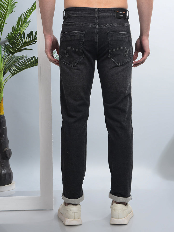 cobb dark grey straight fit premium jeans