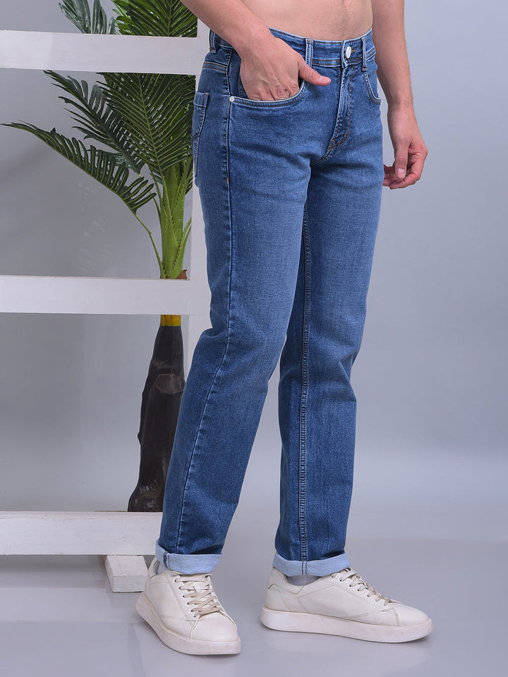 COBB BLUE STRAIGHT-FIT PREMIUM JEANS