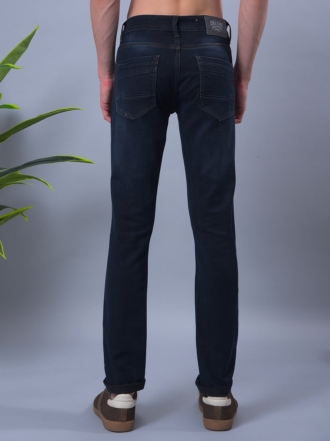 cobb navy blue narrow-fit premium jeans