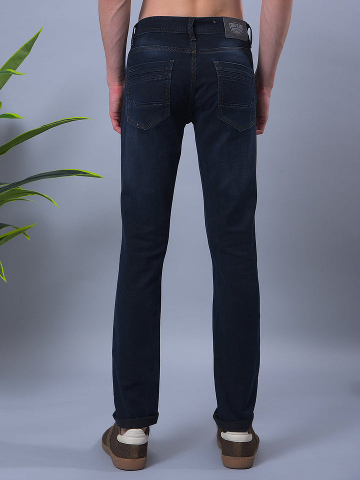 cobb navy blue narrow-fit premium jeans