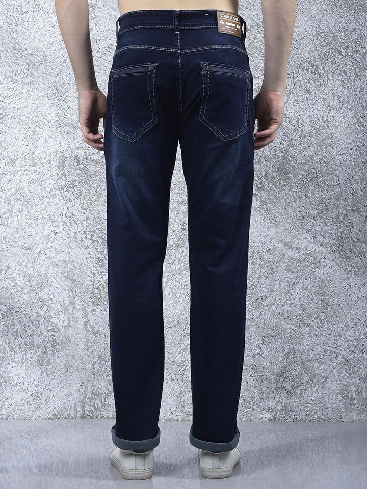 cobb dark blue straight-fit premium jeans