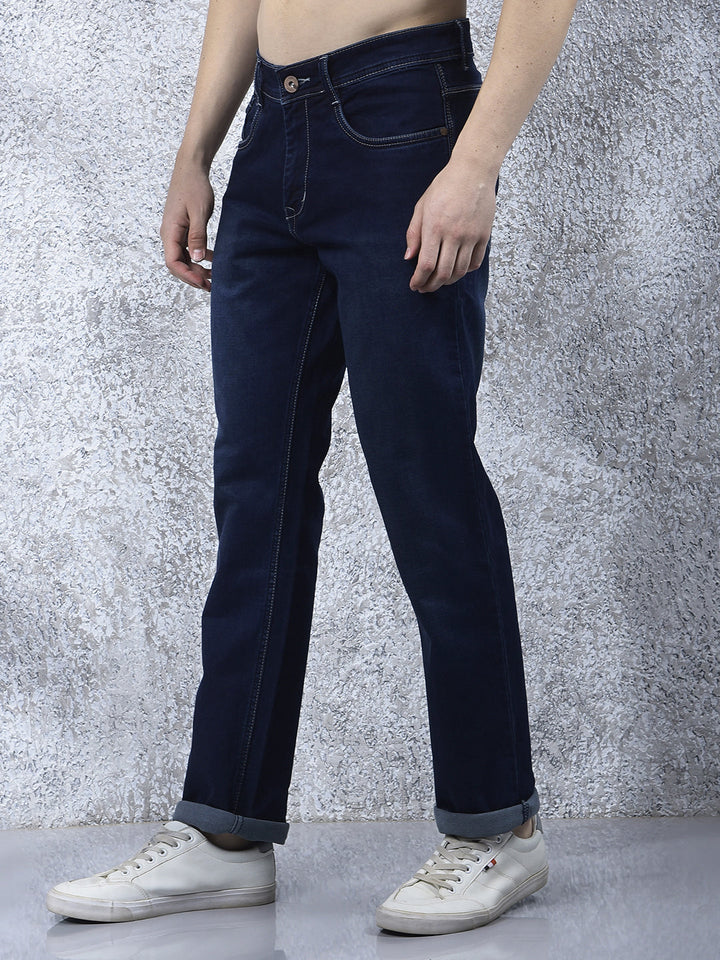 cobb dark blue straight-fit premium jeans