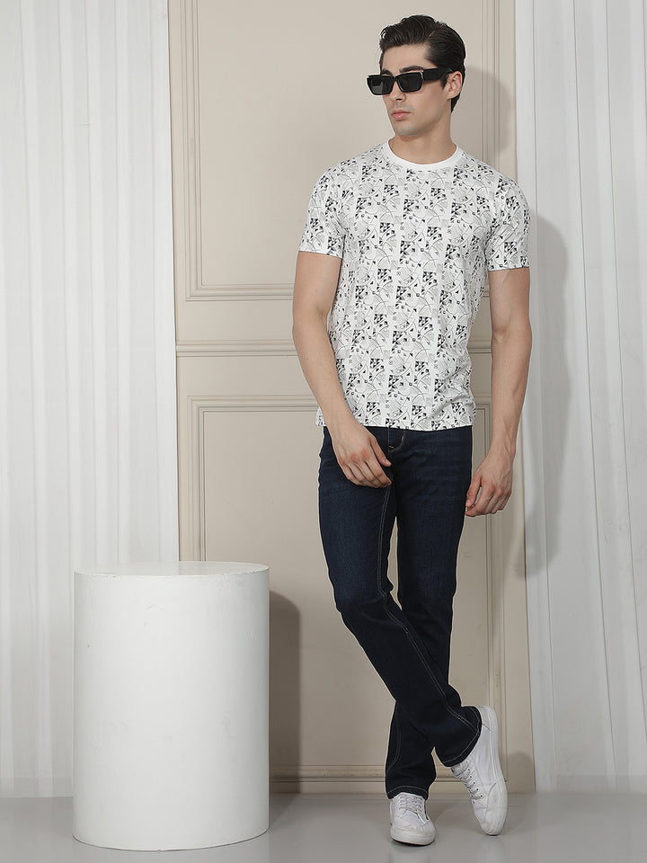 NAVY STRAIGHT-FIT PREMIUM JEANS
