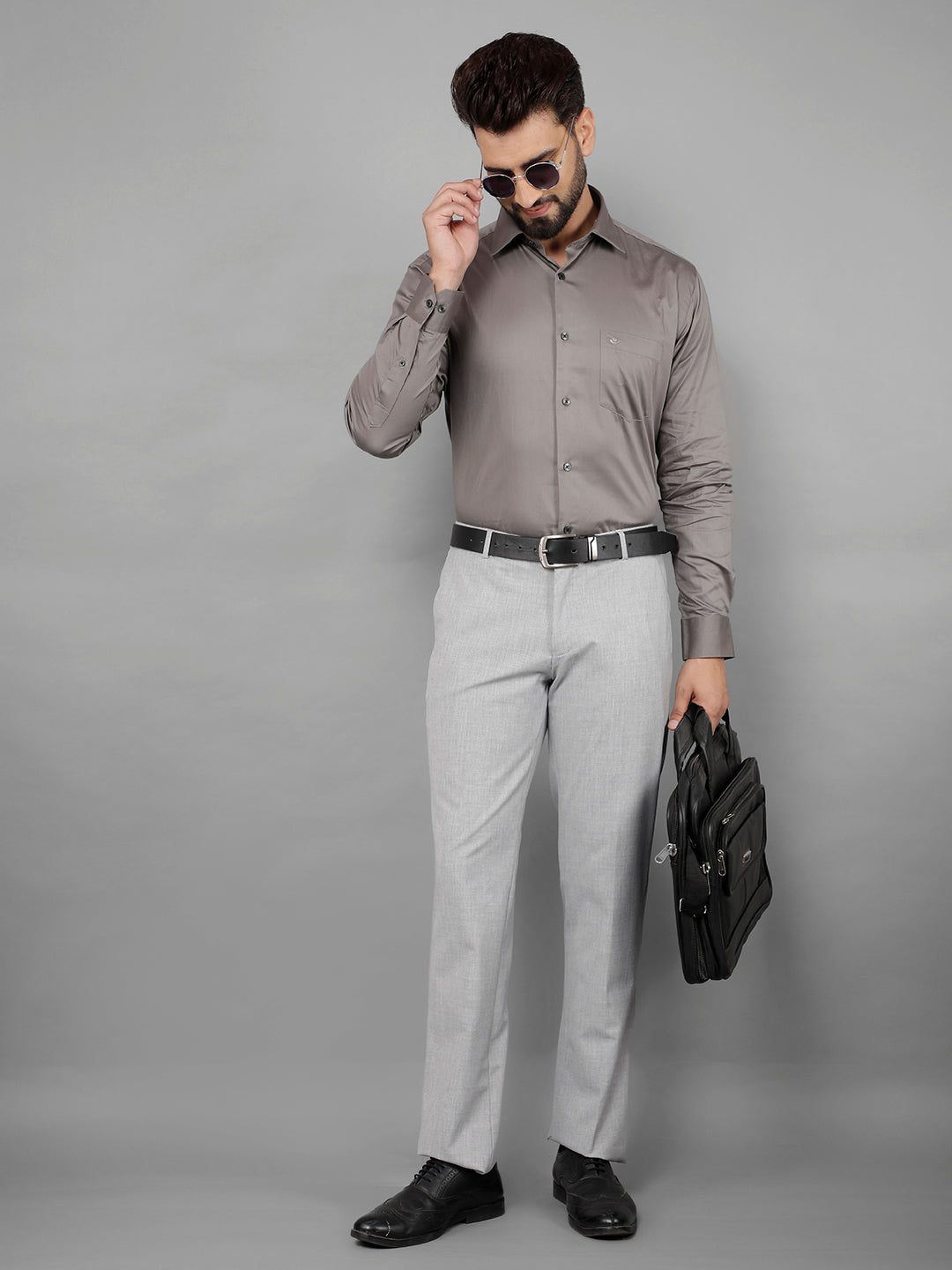 cobb mens grey formal trousers