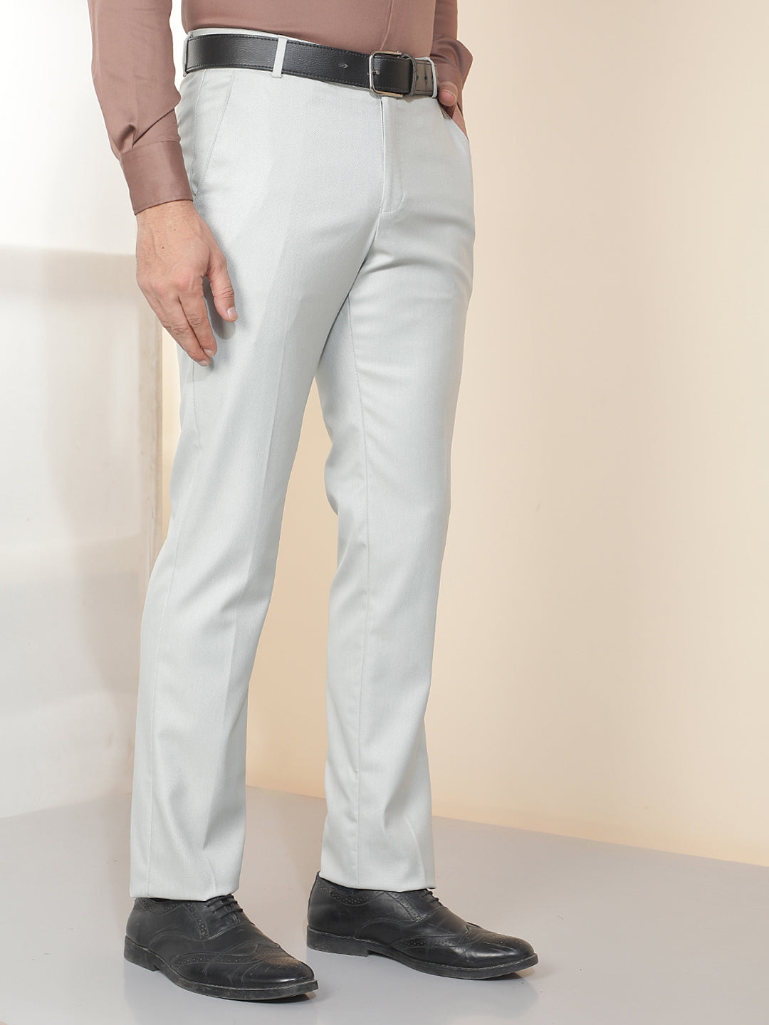 cobb stone solid ultra-fit formal trouser