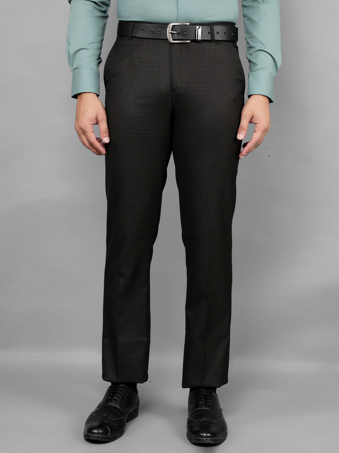 cobb mens dark grey formal trousers