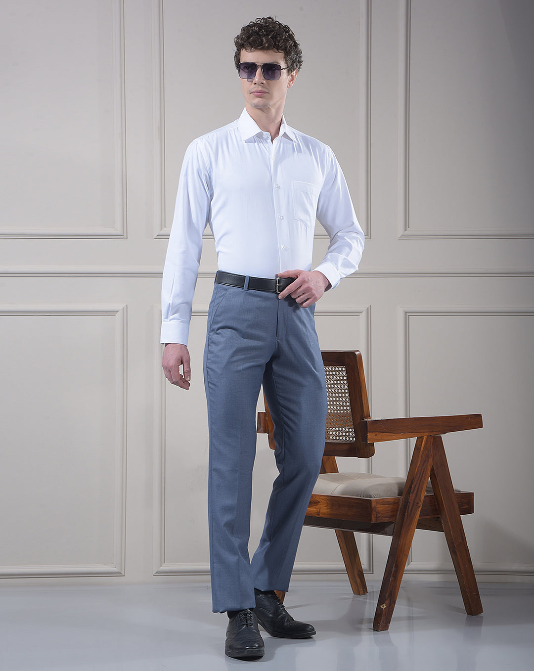 COBB DARK BLUE ULTRA-FIT FORMAL TROUSER