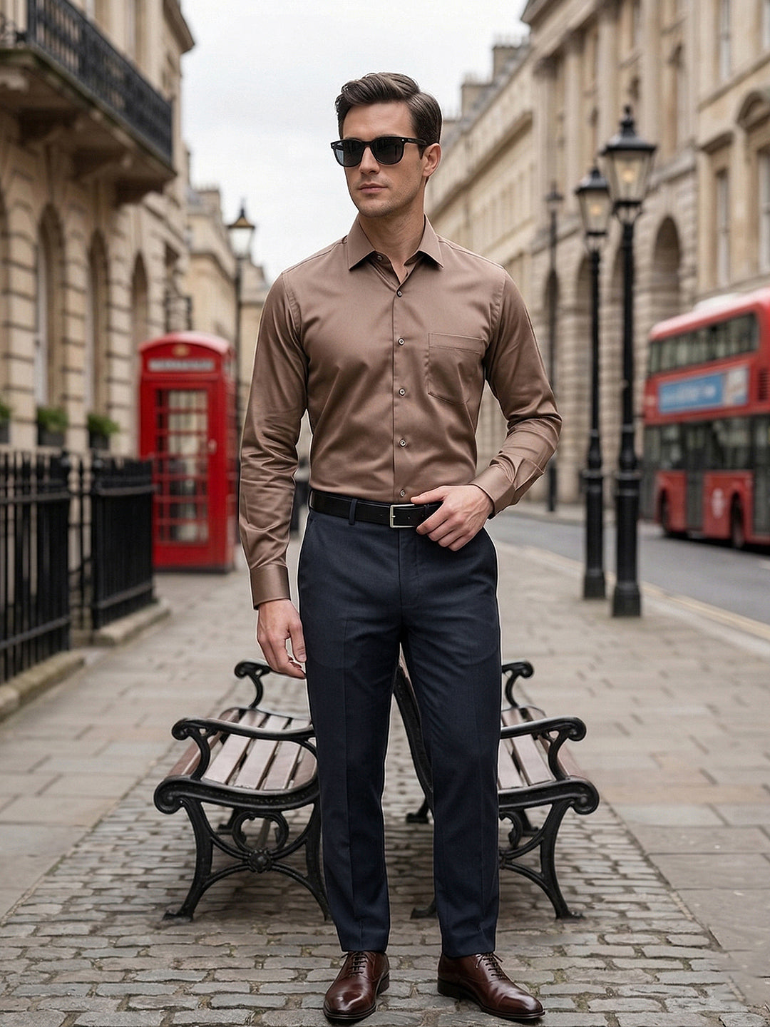 cobb dark grey ultra-fit formal trouser