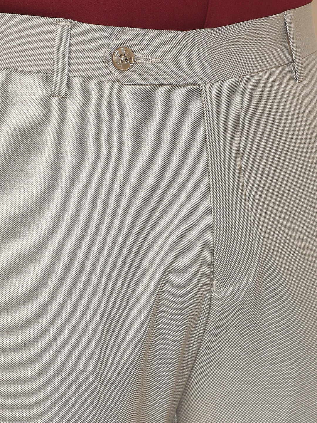 cobb fawn  solid ultra-fit formal trouser