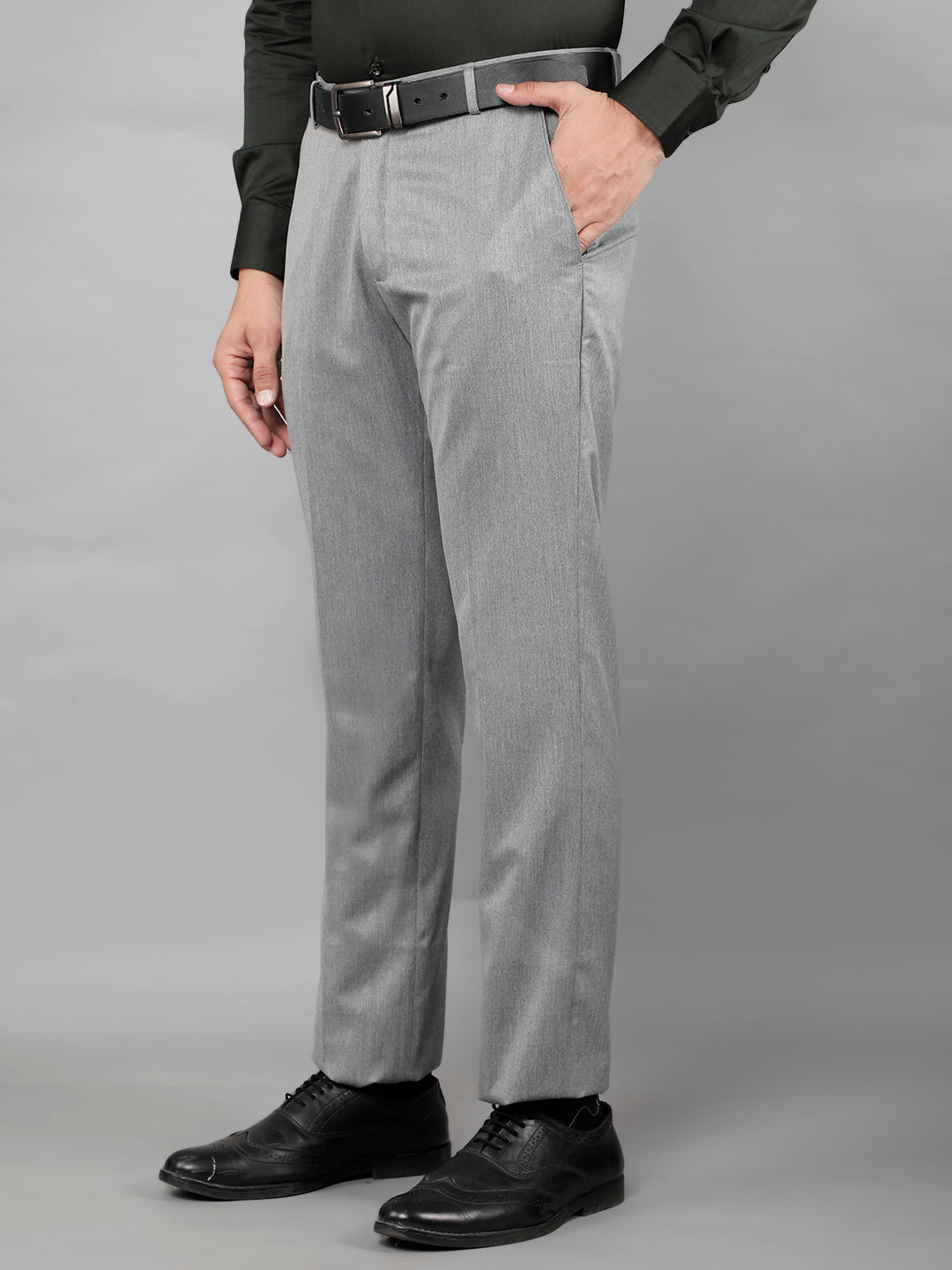 cobb mens grey formal trousers