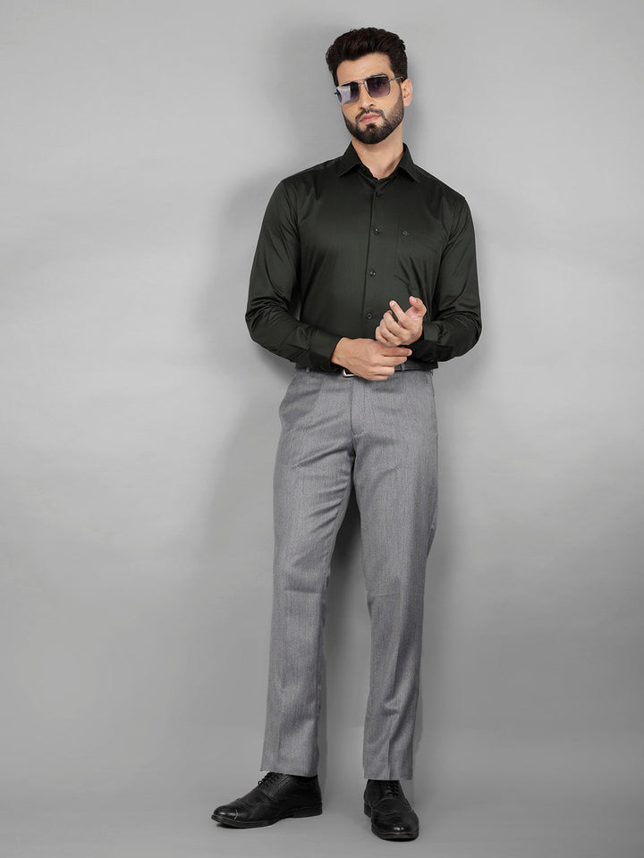 COBB MENS GREY FORMAL TROUSERS