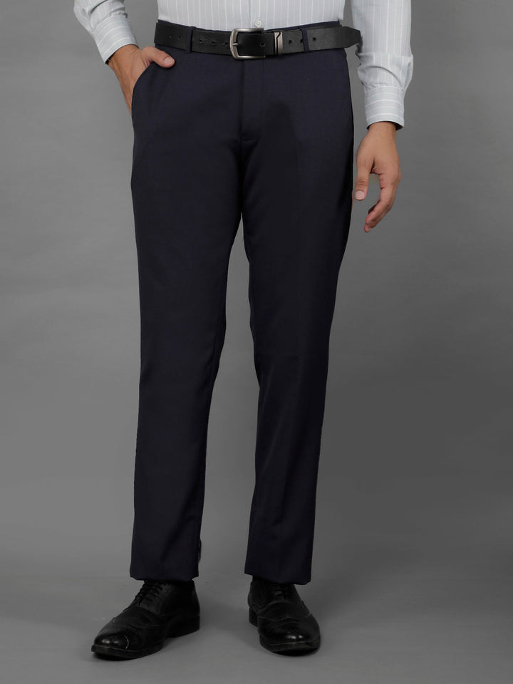 cobb mens navy blue formal trousers