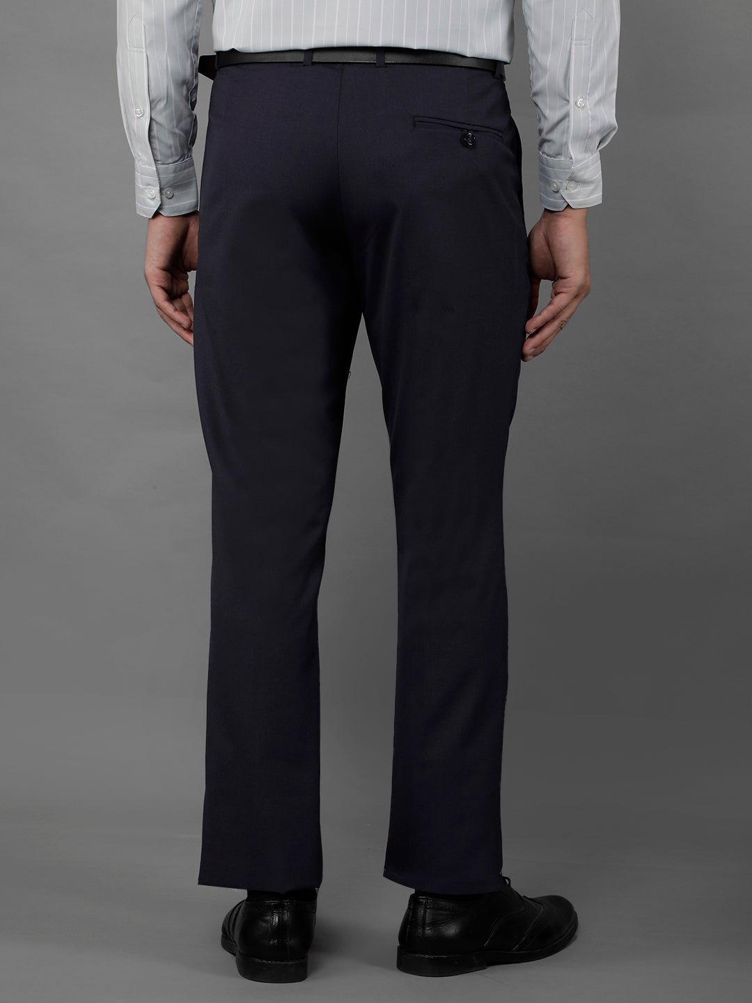 cobb mens navy blue formal trousers