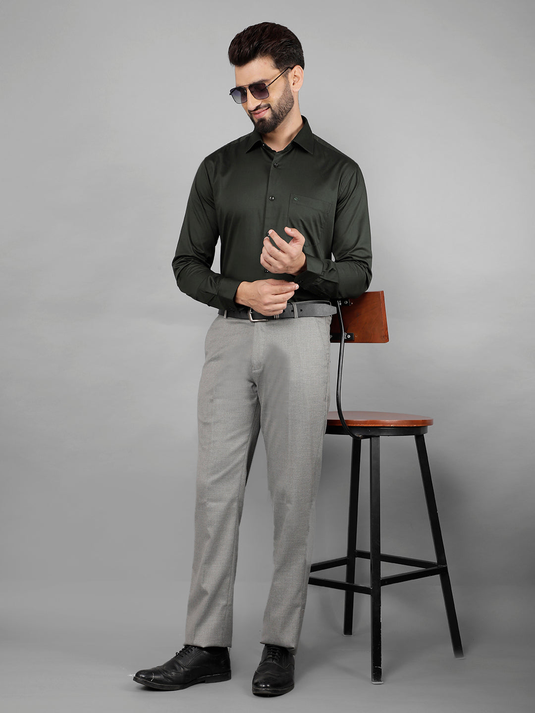 cobb mens grey formal trousers