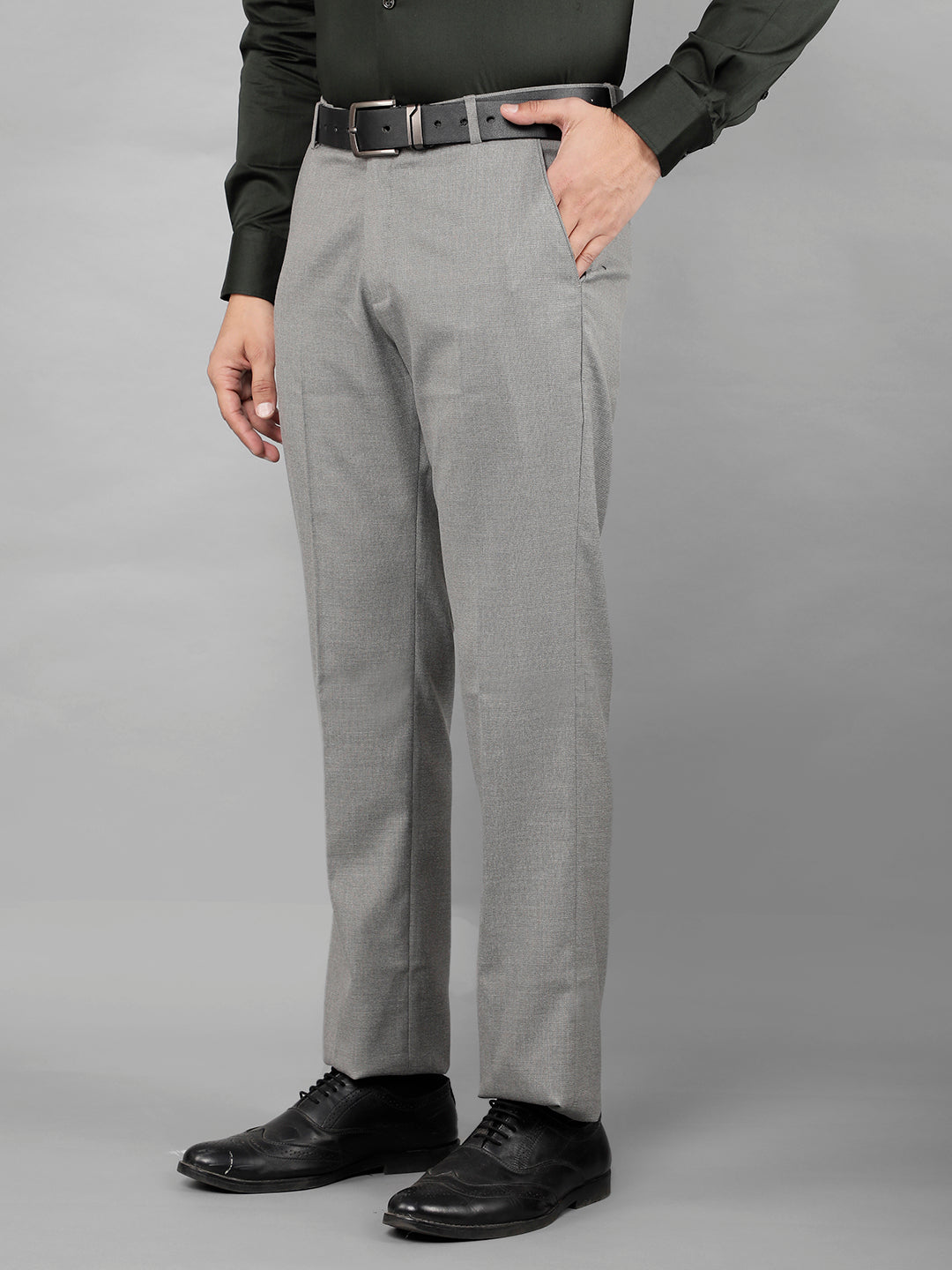 cobb mens grey formal trousers