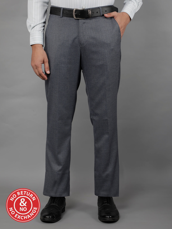 COBB MENS GREY FORMAL TROUSERS