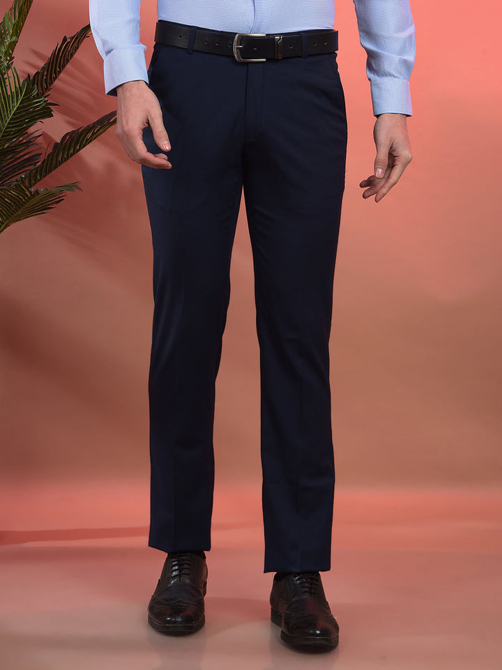 cobb navy blue ultra fit formal trouser