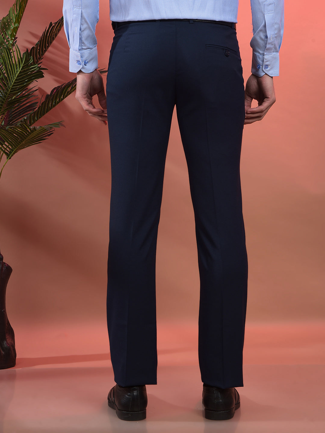 cobb navy blue ultra fit formal trouser