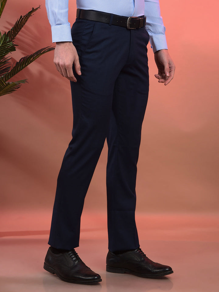 cobb navy blue ultra fit formal trouser