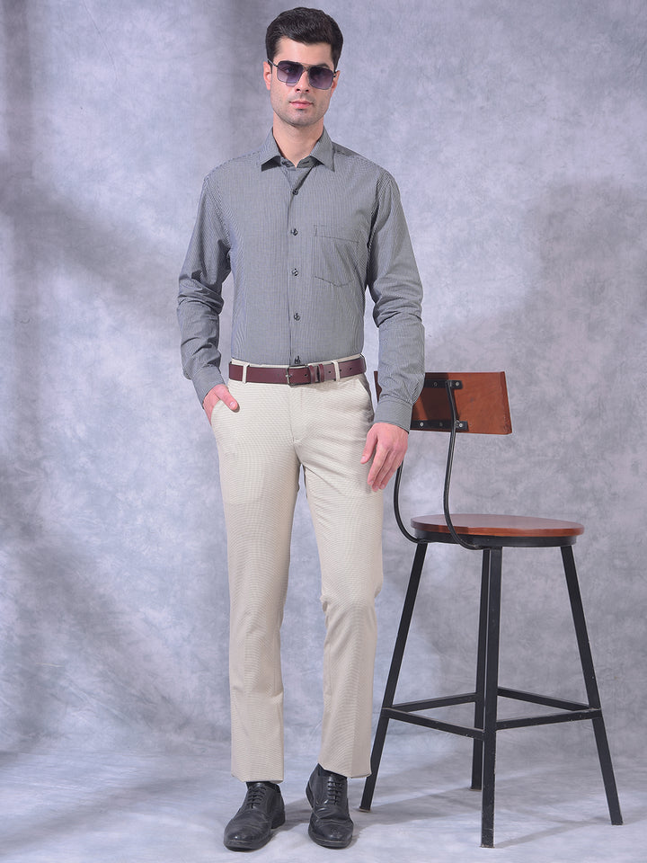 cobb beige ultra-fit formal trouser