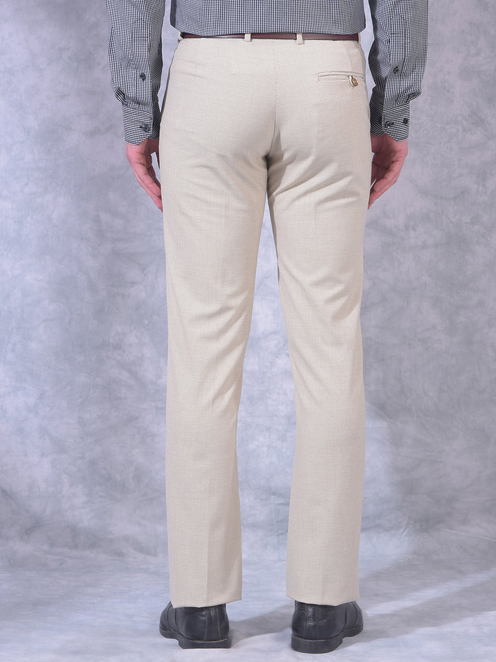 cobb beige ultra-fit formal trouser
