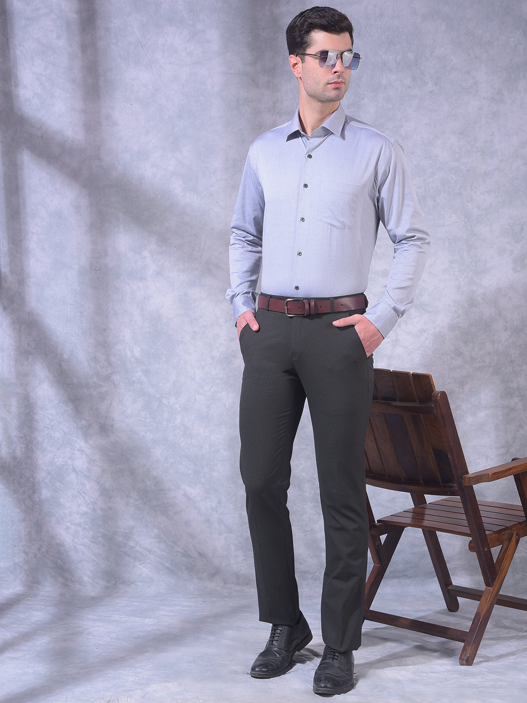 COBB DARK GREY ULTRA-FIT FORMAL TROUSER