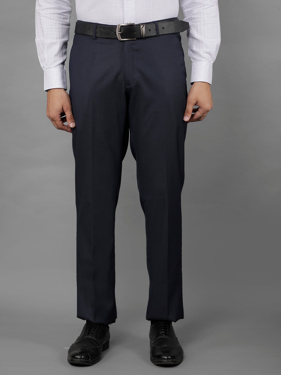 cobb mens navy blue formal trousers