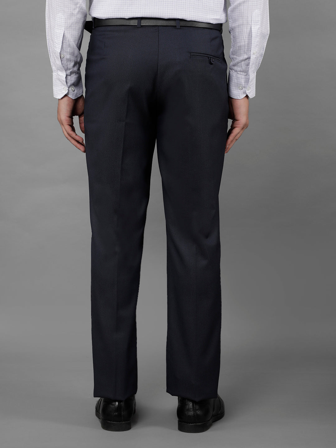 cobb mens navy blue formal trousers