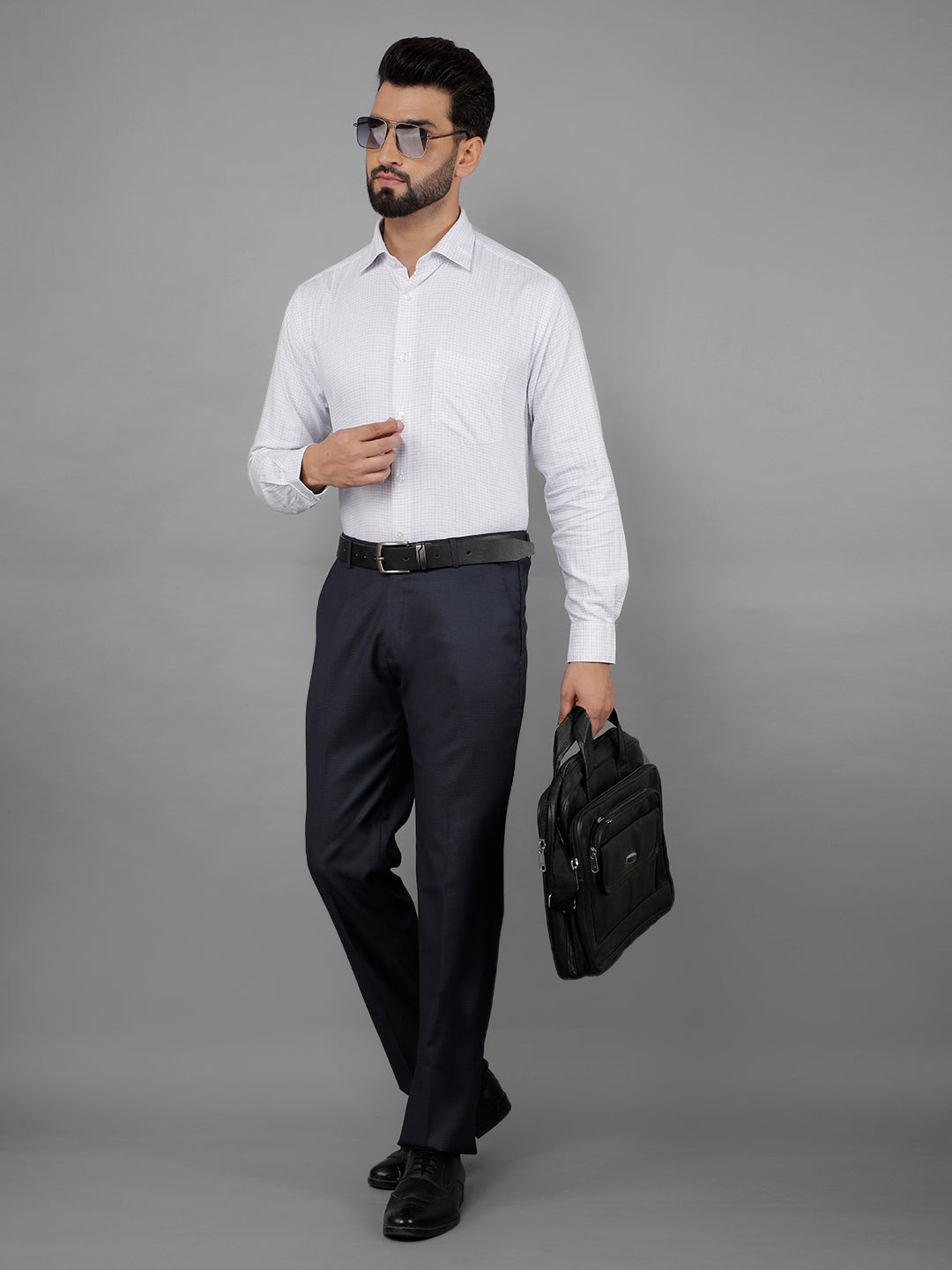 COBB MENS NAVY BLUE FORMAL TROUSERS