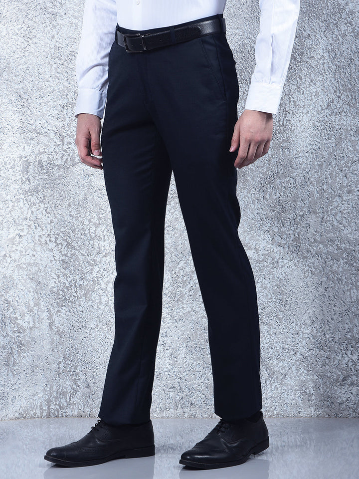 cobb navy blue ultra-fit formal trouser