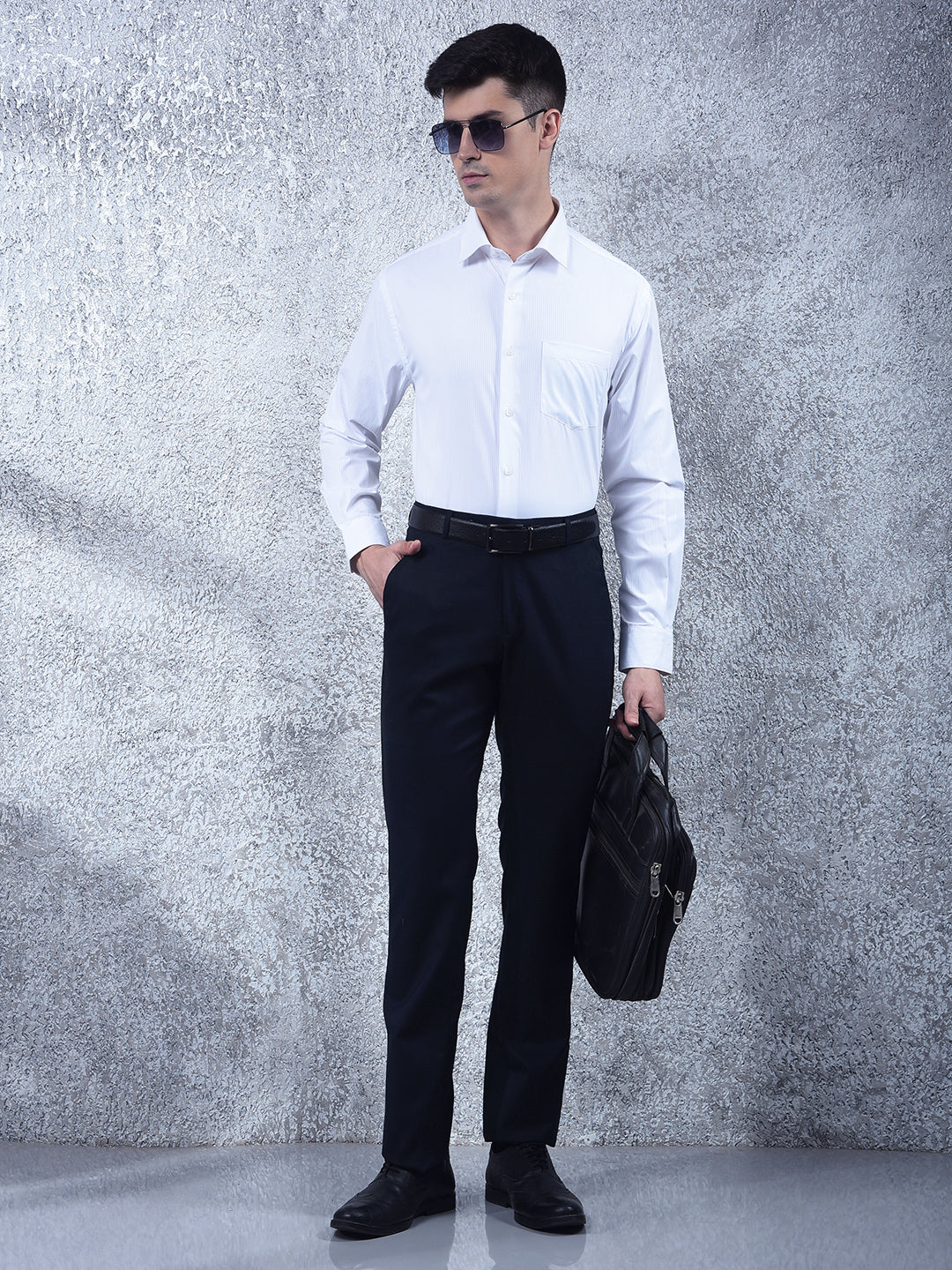 COBB NAVY BLUE ULTRA-FIT FORMAL TROUSER