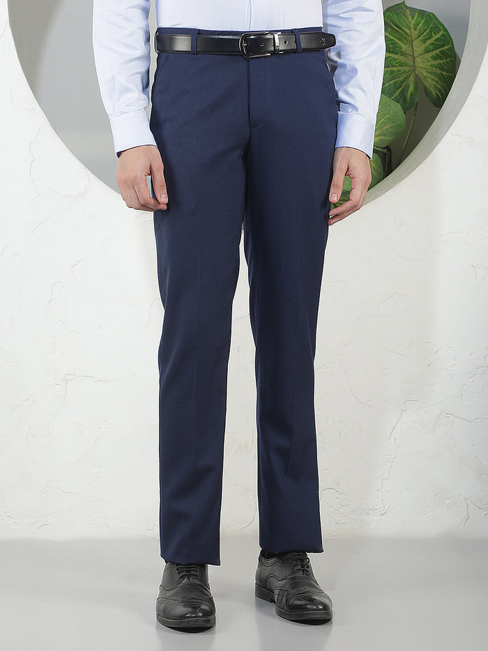 dark blue ultra-fit formal trouser