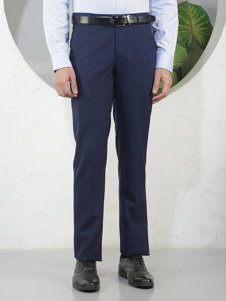dark blue ultra-fit formal trouser