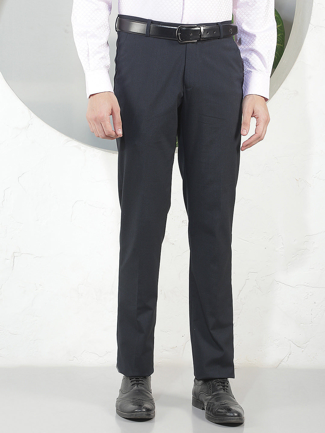 navy blue ultra-fit formal trouser