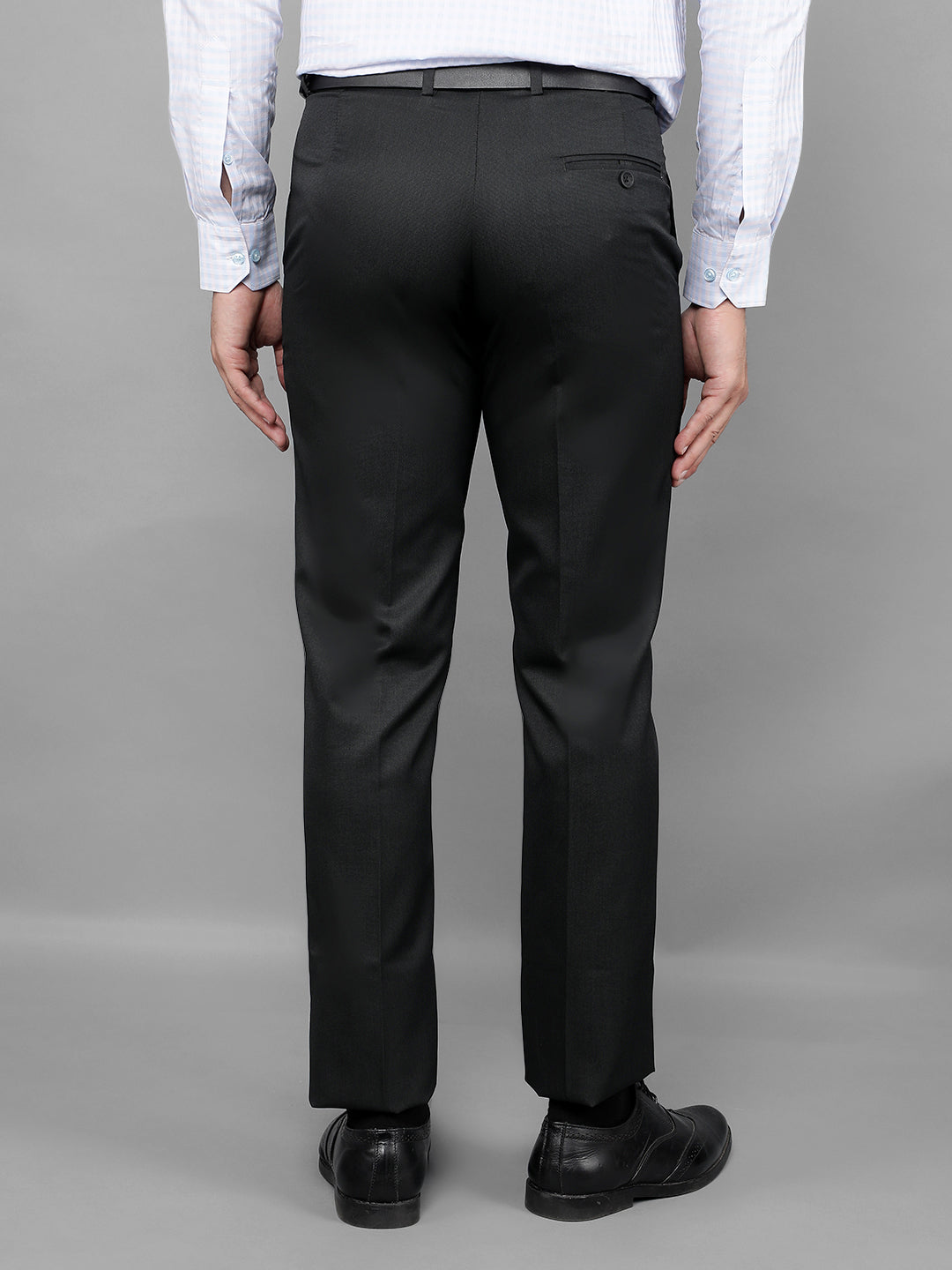 cobb mens dark grey formal trousers