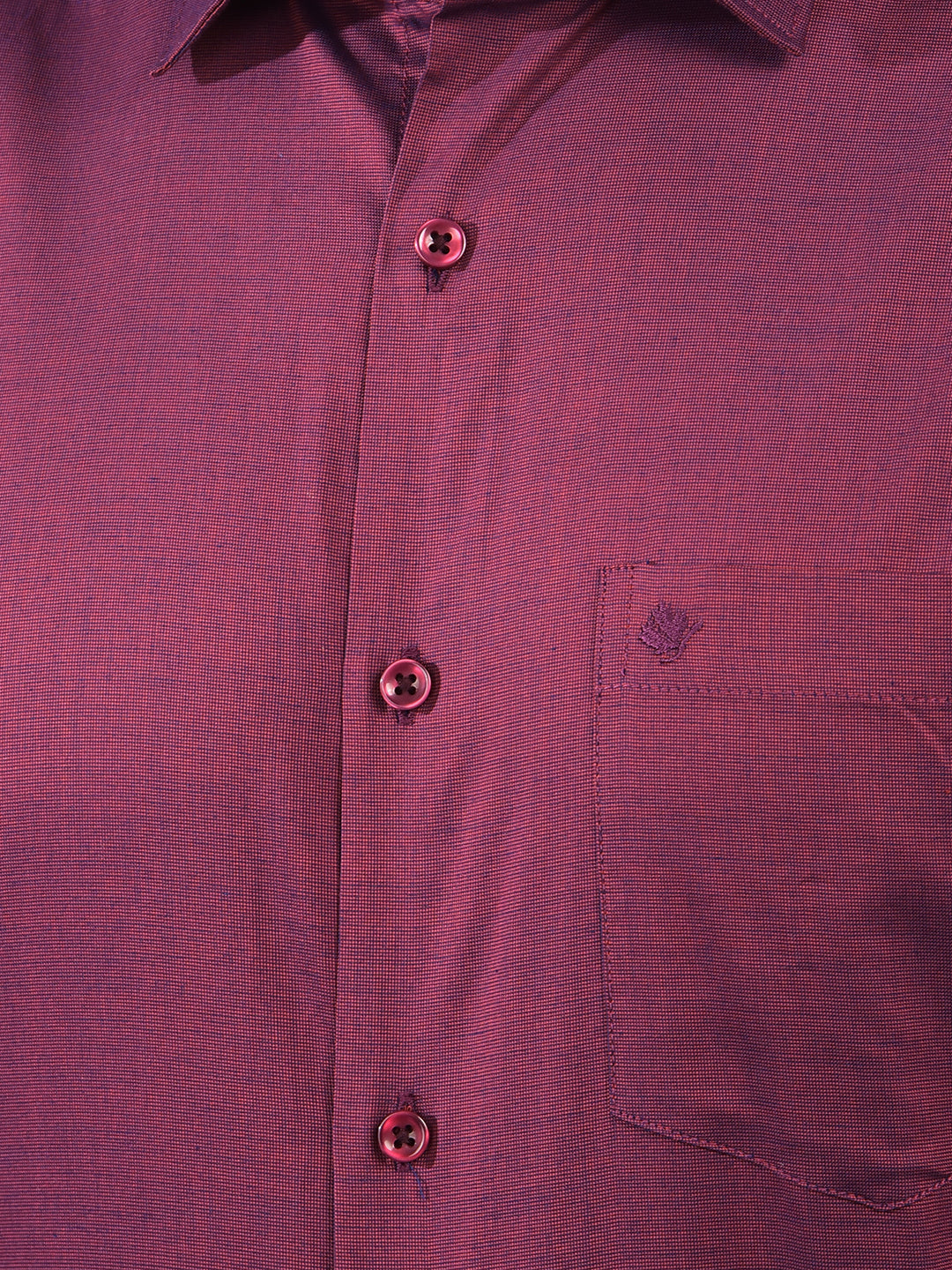 cobb solid maroon smart-fit formal shirt