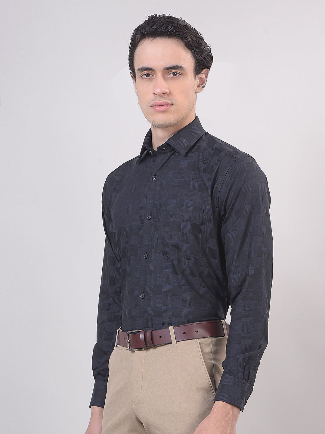 checked formal shirt