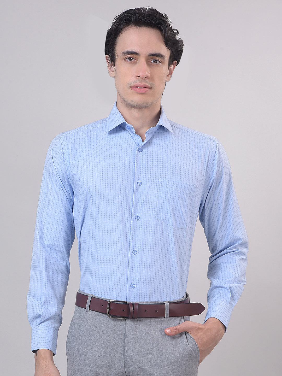 sky blue formal shirt